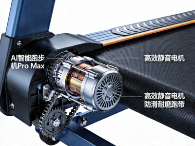 AI智能跑步机 Pro Max 电机和跑带细节